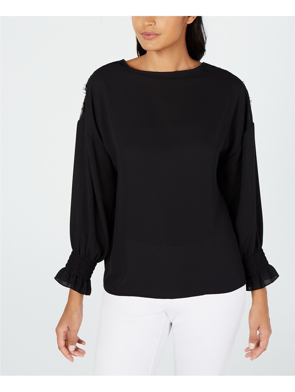 28Th & Park Womens Lace-Trim Top Size XL